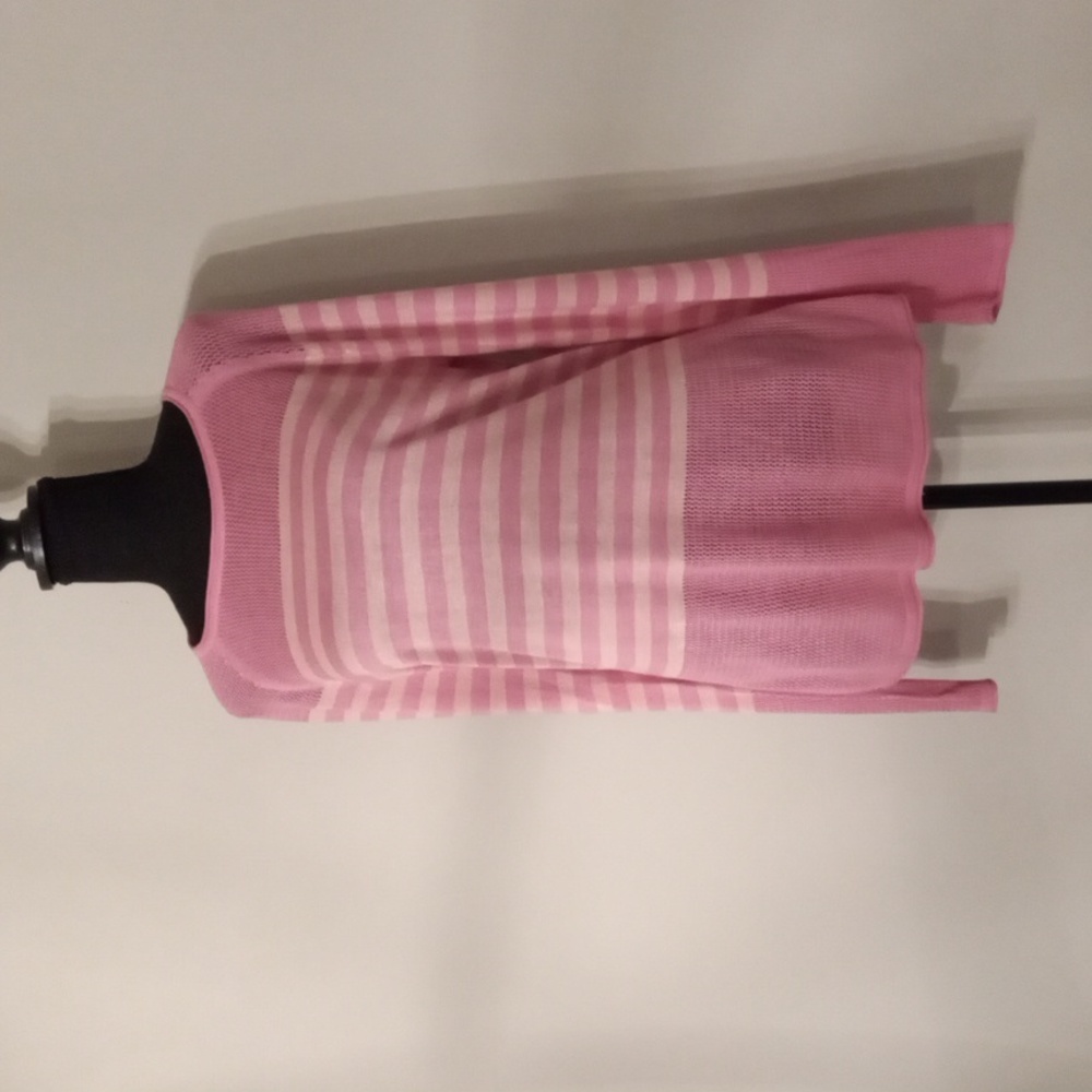 525 America Coral & Orange Stripped Long Sleeve Knit Women's Size Medium